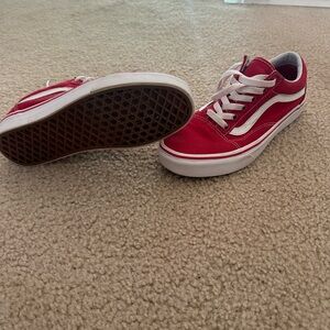 Vans, red